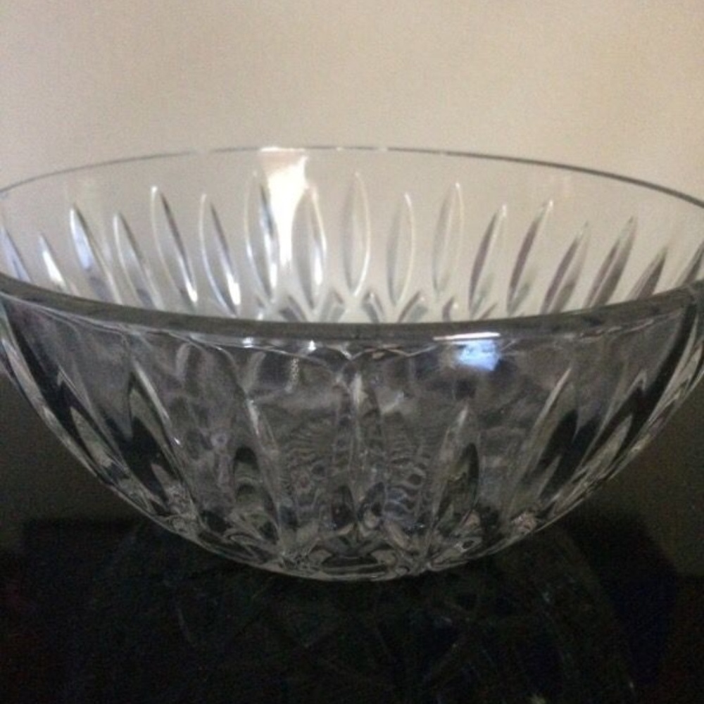 Etched Glass Bowl Candy Dish